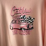 SheIn  4XL Pink Oversized Graphic Grunge Drawstring Hoodie With Front Pockets Photo 1