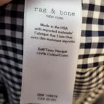 Rag and Bone  BLACK WHITE PLAID GINGHAM PRINT BOW TIE BACK BUTTON FRONT SHIRT XS Photo 10