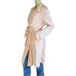 NEW YORK & COMPANY BLUSH LIGHWEIGHT BELTED TRENCH COAT JACKET (L) Orange Size L Photo 5