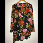 Catherine Malandrino 𝅺 Multicolored Floral Asymmetrical Hem Hi-LoTunic Blouse S Photo 2