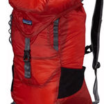 Patagonia Lightweight Travel Pack Orange Foldable Backpack Hiking Camping Photo 0