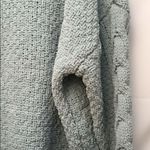 Forever 21 F21 Chunky Cable Knit Brushed Suede Chenille Oversized Sea Foam Green Sweater Photo 6