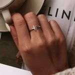 Sterling Silver 925  Open Bar Ring Photo 1