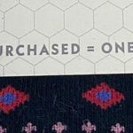 Bombas  Black With Multicolor Geometric Lines Crew Socks Size Large Photo 2