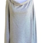 James Perse  Sweatshirt in Gray & White Striped, Cowl Neck Sweatshirt Size 4; XL Photo 1