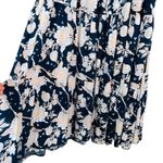 Rachel Zoe Navy Floral Tiered Maxi Skirt M Photo 3