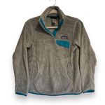 Patagonia Re-Tool Fleece Jacket Womens Sz XS Grey Teal Snap-T Pullover Hiking Photo 1