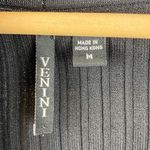 Venini Black Ribbed Open Front Long Sleeve Knit Duster Cardigan Sweater M Size M Photo 4