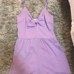 Lilac Tie Front Romper Purple Photo 0