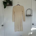 Gap NWT Long Sleeve Side Slit Ribbed Striped Crewneck Sweater Dress Size Medium Photo 1