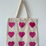 Fuzzy Pink Hearts Tote Bag Photo 2