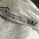 ZARA White Crinkle Top Size XXS Photo 6