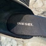 Diesel Y2K Platform Wedge Sandals Black and White Photo 4