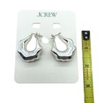 J.Crew  Womens Lightweight Sculpted Hoop Earrings Silver Mirror One Size Photo 2