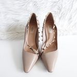 Valentino Garavani Beige Rockstud Cross Strap High Heel Pumps Photo 3