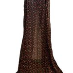 Volcom black red sheer floral rose cape top party dress vacation pool cover up Photo 11