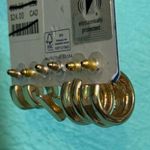 Urban Outfitters Jewelry Earrings Hoops Set Gold Chunky Photo 4