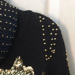 FINAL MARKDOWN Ladies Western Connection Beaded & Sequined Cowl Neck Sweater (S) Black Photo 13