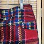 Abercrombie & Fitch Red Plaid Tartan Micro Mini Wool Skirt Size 4 Photo 3