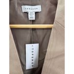Topshop Belted Blazer Jacket Tan Beige Size 2 NWT Tailored Longline Modern Fit Photo 4