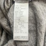 James Perse Standard  Womens Henley Long Sleeve V Neck Ruched Charcoal Midi Dress Photo 7