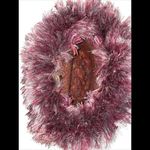 Tweed‎ Wool Bucket Bag Medium Handbag Red Fringe Photo 2