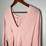 Free People  Dusk Meets Dawn festival  blush pink dolman peasant top size small Photo 3