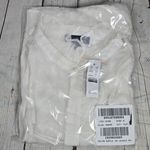 J.Crew Ruffle button-up shirt in crinkle chiffon in Ivory 2 NWT Photo 12