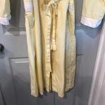 Celestial Dreams Women's XL Yellow White Gingham Lace Grandma Long Sleeve Robe Photo 2