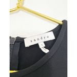 Sandro Paris Riri Mini Shift Dress Size 1 Black Lace Insert Minimalist Preppy Photo 5