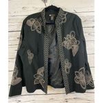 Carole Little Woman’s Cotton Embroidery Jacket in Size 1X Black Photo 0