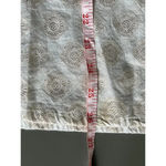 Dylan  100% Cotton peasant blouse white w/gold metalic M Photo 9