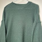 Aerie Oversized Green Knit Crewneck Sweater Photo 1