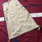 Y2k Details cargo khaki long midi skirt utility grunge adjustable drawstring Photo 0