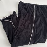 Stars Above  Black Pajama Set. White Trim. Short sleeve & capri bottoms. Size XS Photo 2