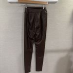 Aerie  Offline Real‎ Luxe Brown Faux Leather Leggings Size Small Short Photo 1