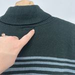 a.n.a Vintage . Gray Stripe Turtleneck Sweater Size Medium Petite Black Y2K Boho Photo 2