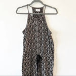 Lou & grey Jumpsuit Black Paisley Lightweight Romper Women’s Size XS Summer Suit Photo 4