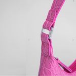 NWT BY FAR Baby Amber Fuchsia Circular Croco Embossed Leather Pink Photo 6