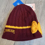 Adidas NWT  NBA Cleveland Cavaliers Women's Maroon Knit Hat Beanie Gold Bow OSFA Photo 0
