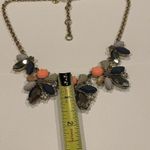 J.Crew Women’s Signed  Gold Tone / Rhinestone Costume Necklace Neon Orange Photo 5