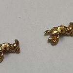 Lot Of 2 Tiny Vintage Poodle Dog Faux Pearl / Rhinestone Gold Tone Tack Pins Photo 8