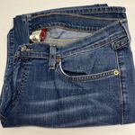 Lucky Brand Medium Blue Distressed 5- Pocket Mid-Rise Flare Jeans-Size 32/14 Photo 15