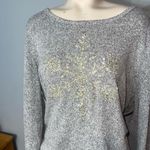 Falls Creek grey sparkle snowflake long sleeve top shirt woman’s 1X Photo 2