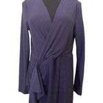 Eloquii  Women’s Shimmery Lurex Twist High Low Long Sleeve Cocktail Dress Photo 3