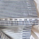 J.Crew Denim Railroad Striped Midi Pencil Skirt Size 30 Fair Trade Certified Blue Photo 6