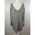 Lane Bryant Lane‎ Bryant Womens Essentials Houndstooth Gathered-Shoulder Sweater Sz 22/24 Photo 1