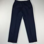 Pendleton  Virgin Wool Flat Front Fully Lined Navy Blue Dress Pants Size 10 Photo 6