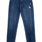 KanCan Jeans Mid Rise Rolled Hem Distressed Boyfriend Blue Jeans Women's Size 26 Photo 0