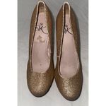 It's Ok Glitter Stiletto 5” High Heels Womens SZ 7.5 M Gold Platform Pumps Prom Photo 1